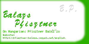 balazs pfisztner business card